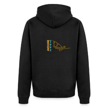 Awesome since 1992. Wakeboard Lifestyle - Unisex Premium Organic Zip Hoodie - black - Back - Nico (187cm)