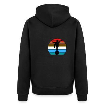 Karaté Vintage Arts Martiaux Kung-Fu Rétro - Veste à capuche bio Premium Unisexe - noir - Dos - Nico (187cm)