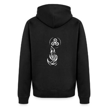 Loup tribal - Veste à capuche bio Premium Unisexe - noir - Dos - Nico (187cm)