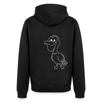 Pelikan Comic Animal - Veste à capuche bio Premium Unisexe - noir - Dos - Nico (187cm)