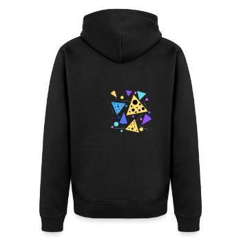 Rad 1980er Jahre Vintage Achtziger Kostüm Party Retro 80' - Unisex Premium Bio Zip Hoodie - Schwarz - Hinten - Nico (187cm)