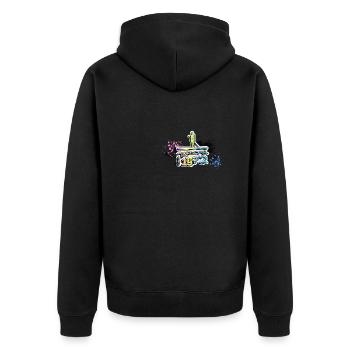 Awesome since 1972, SUP, Paddleboard, Graffiti, - Unisex Premium Organic Zip Hoodie - black - Back - Nico (187cm)
