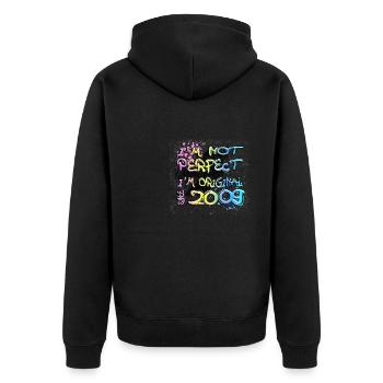 Je ne suis pas parfait, je suis original depuis 2009 Graffiti - Veste à capuche bio Premium Unisexe - noir - Dos - Nico (187cm)