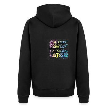 Je ne suis pas parfait, je suis original depuis 1968 Graffiti - Veste à capuche bio Premium Unisexe - noir - Dos - Nico (187cm)
