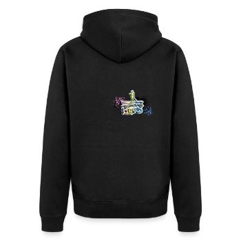 Awesome since 1975, SUP, Paddleboard, Graffiti, - Unisex Premium Organic Zip Hoodie - black - Back - Nico (187cm)