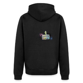 Awesome since 1983, SUP, Paddleboard, Graffiti, - Unisex Premium Organic Zip Hoodie - black - Back - Nico (187cm)