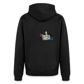 Awesome since 1992, SUP, Paddleboard, Graffiti, - Unisex Premium Organic Zip Hoodie - black - Back - Nico (187cm)