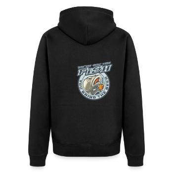 We've got the Fish, you bring the Beer. Fishing rod - Unisex Premium Organic Zip Hoodie - black - Back - Nico (187cm)