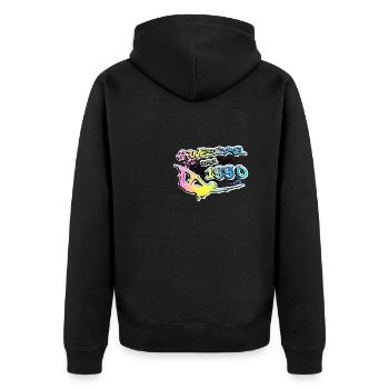 Génial depuis 1990. Style de vie de wakeboard - Veste à capuche bio Premium Unisexe - noir - Dos - Nico (187cm)