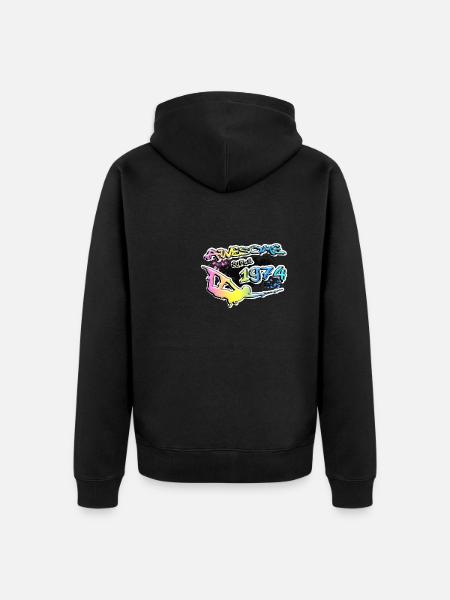 Awesome since 1974. Wakeboard Lifestyle - Unisex Premium Organic Zip Hoodie - black