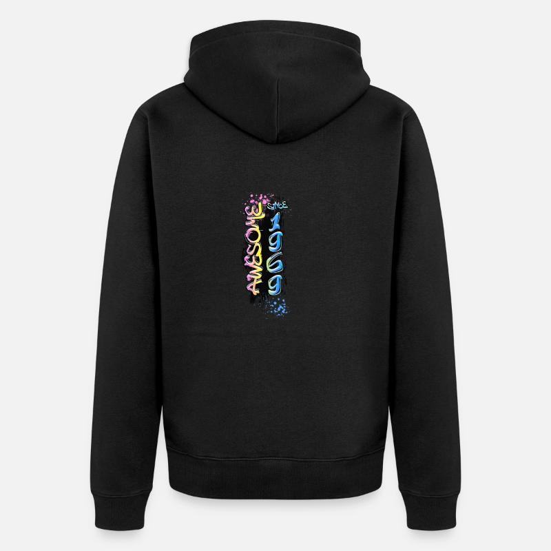 Génial depuis 1969 Motif Graffiti - Veste à capuche bio Premium Unisexe - noir
