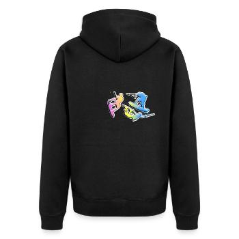 wakeboard, silhouette, sports nautiques, wakeboarder, - Veste à capuche bio Premium Unisexe - noir - Dos - Nico (187cm)