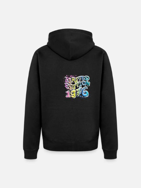 Édition limitée 1976 Graffiti - Veste à capuche bio Premium Unisexe - noir