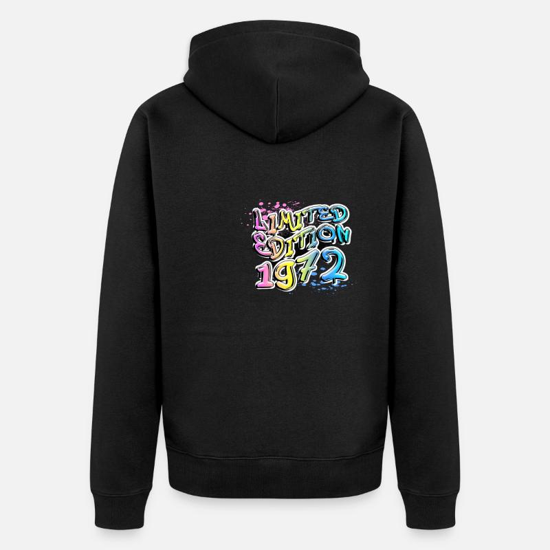 Édition limitée 1972 Graffiti - Veste à capuche bio Premium Unisexe - noir