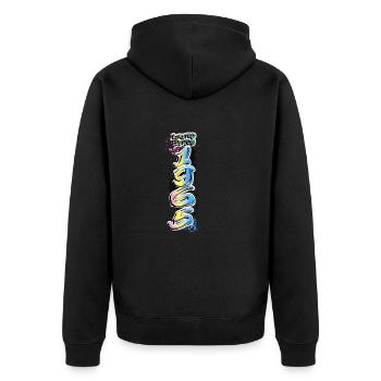 Édition limitée 1965 Graffiti - Veste à capuche bio Premium Unisexe - noir - Dos - Nico (187cm)