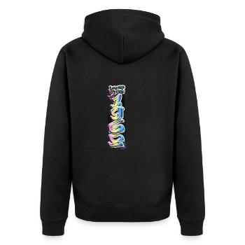 Édition limitée 1968 Graffiti - Veste à capuche bio Premium Unisexe - noir - Dos - Nico (187cm)