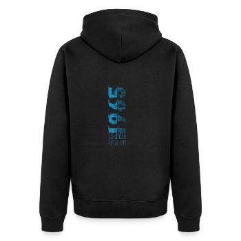 Édition limitée 1965 Graffiti - Veste à capuche bio Premium Unisexe - noir - Dos - Nico (187cm)