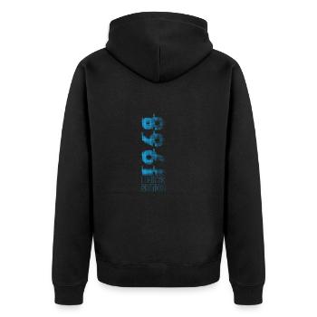 Édition limitée 1968 Graffiti - Veste à capuche bio Premium Unisexe - noir - Dos - Nico (187cm)
