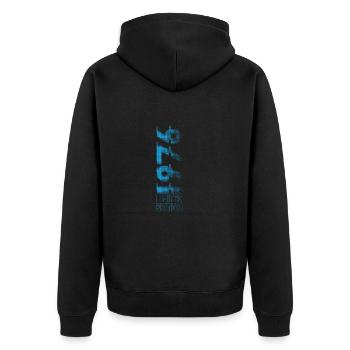 Édition limitée 1976 Graffiti - Veste à capuche bio Premium Unisexe - noir - Dos - Nico (187cm)