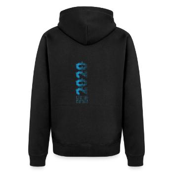 Limited Edition 2020 Graffiti - Unisex Premium Bio Zip Hoodie - Schwarz - Hinten - Nico (187cm)