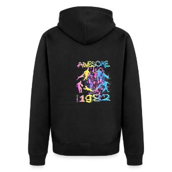 Awesome since 1982. Agility, Hundetraining - Unisex Premium Organic Zip Hoodie - black - Back - Nico (187cm)