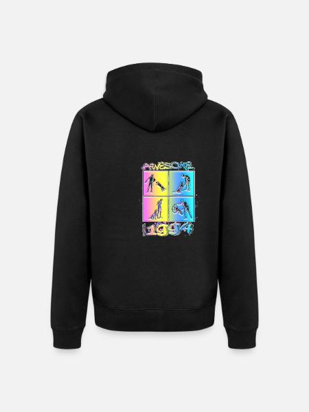 Awesome since 1994. Agility, Hundetraining - Unisex Premium Organic Zip Hoodie - black