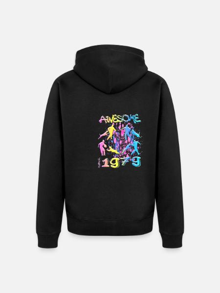 Awesome since 1979. Agility, Hundetraining - Unisex Premium Organic Zip Hoodie - black