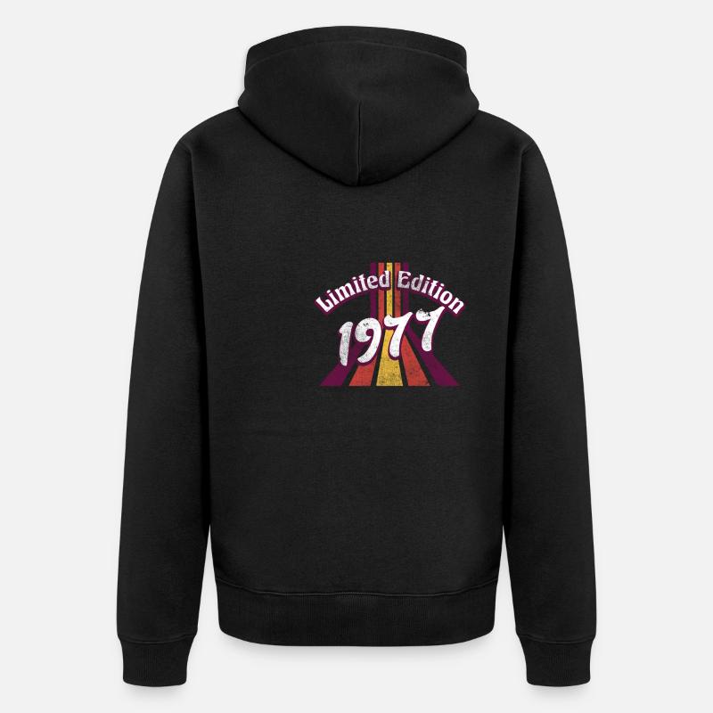 Edition Limitée 1977 Millésime - Veste à capuche bio Premium Unisexe - noir