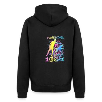 Génial depuis 1968. Agilité, Dressage de chiens - Veste à capuche bio Premium Unisexe - noir - Dos - Nico (187cm)