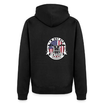 I'm Not Old I'm Classic. Biker Graphic Motorcycle - Unisex Premium Organic Zip Hoodie - black - Back - Nico (187cm)