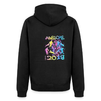 Génial depuis 2019. Agilité, Hundetraining - Veste à capuche bio Premium Unisexe - noir - Dos - Nico (187cm)