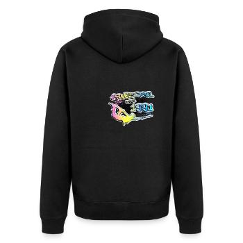 Awesome since 1991. Wakeboard Lifestyle Vintage - Unisex Premium Bio Zip Hoodie - Schwarz - Hinten - Nico (187cm)