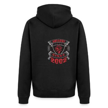 Génial depuis 2002. Angel, l’anniversaire d’un pêcheur - Veste à capuche bio Premium Unisexe - noir - Dos - Nico (187cm)