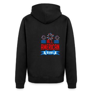 All American Girl - Veste à capuche bio Premium Unisexe - noir - Dos - Nico (187cm)