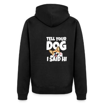 Dites bonjour à votre chien - Veste à capuche bio Premium Unisexe - noir - Dos - Nico (187cm)