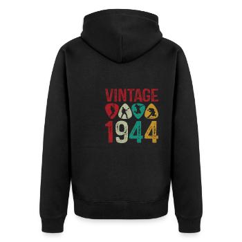 vintage 1944 Guitar Pick guitariste Cool guitare - Veste à capuche bio Premium Unisexe - noir - Dos - Nico (187cm)