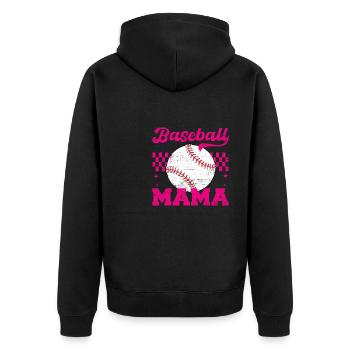 Baseball Mama Maman en détresse pour la fête des mères - Veste à capuche bio Premium Unisexe - noir - Dos - Nico (187cm)