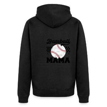 Baseball Mama Maman en détresse pour la fête des mères - Veste à capuche bio Premium Unisexe - noir - Dos - Nico (187cm)