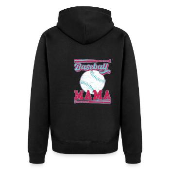 Baseball Mama Maman en détresse pour la fête des mères - Veste à capuche bio Premium Unisexe - noir - Dos - Nico (187cm)