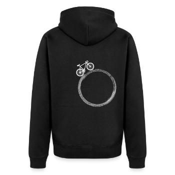 Cycling Bike Bicycle Sport Cycling Biker Cycling - Unisex Premium Organic Zip Hoodie - black - Back - Nico (187cm)