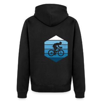 Vélo de route Femme Cyclisme de route Vélo de route Vélo de route - Veste à capuche bio Premium Unisexe - noir - Dos - Nico (187cm)