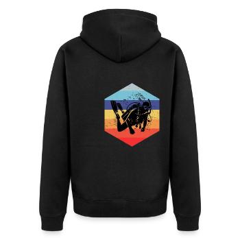 Plongée Libre Hommes Plongée Plongeur Plongée Plongeur Plongée Privée - Veste à capuche bio Premium Unisexe - noir - Dos - Nico (187cm)
