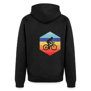 VTT Vélo Cyclisme Cyclisme - Veste à capuche bio Premium Unisexe - noir - Dos - Nico (187cm)