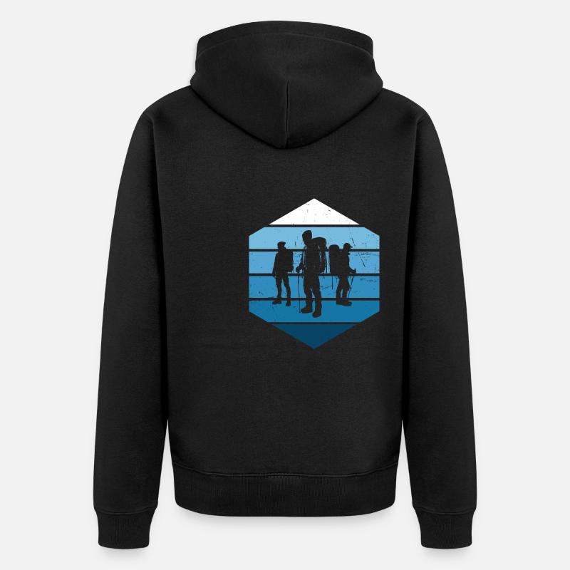 Klettern Boulder Herren Climber Kletterer - Unisex Premium Bio Zip Hoodie - Schwarz