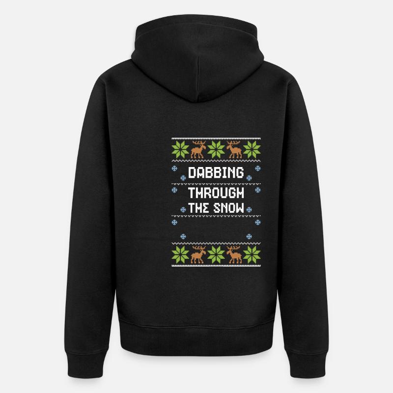 Tamponner dans la neige - Veste à capuche bio Premium Unisexe - noir