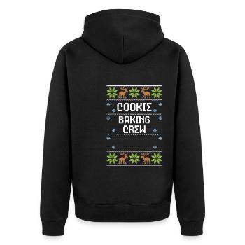 Cookie Baking Crew - Unisex Premium Organic Zip Hoodie - black - Back - Nico (187cm)
