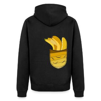 Banane Fruit Fruit Cadeau Chest Pocket Banane - Veste à capuche bio Premium Unisexe - noir - Dos - Nico (187cm)