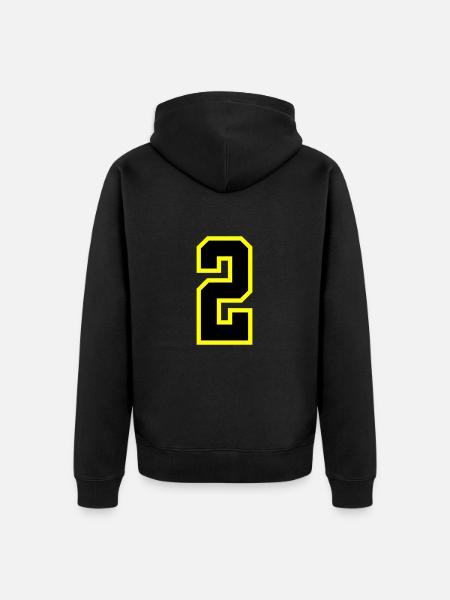 2 Number Leotard - Unisex Premium Organic Zip Hoodie - black