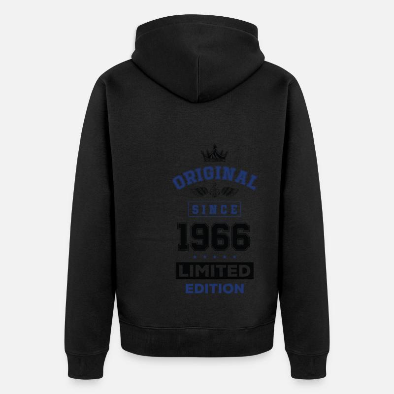 1966 Anniversaire en édition limitée - Veste à capuche bio Premium Unisexe - noir