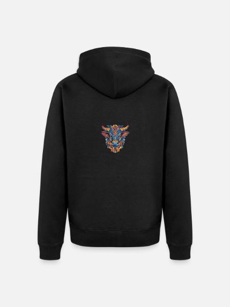 Bulle Bunt - Unisex Premium Bio Zip Hoodie - Schwarz